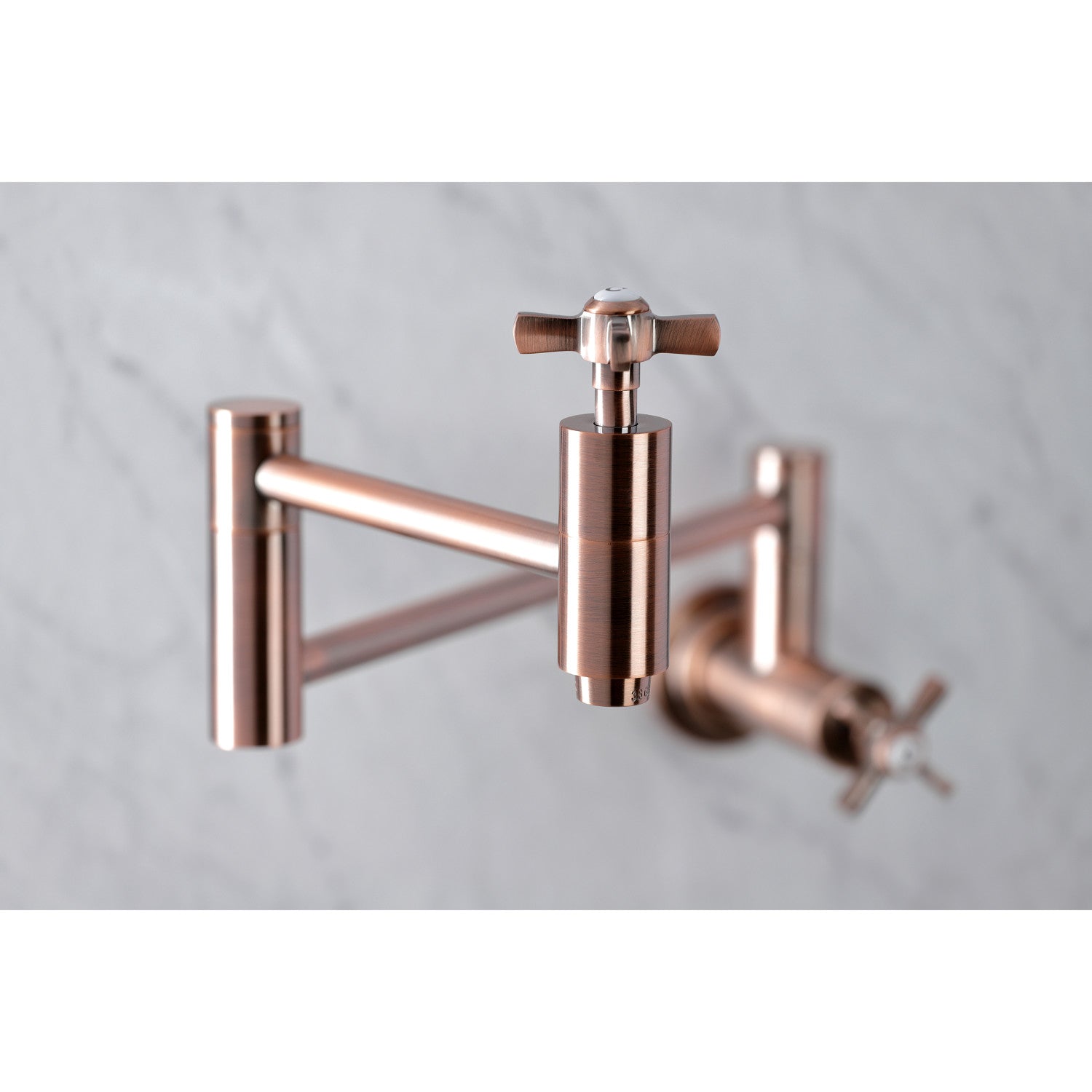 Kingston Sona KS810ZXAC - Millennium Two-Handle 1-Hole Wall Mount Pot Filler Faucet, Antique Copper — thumbnail 2